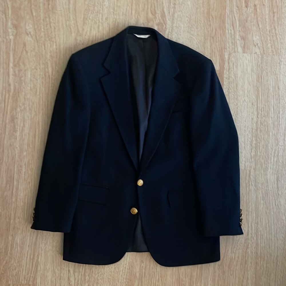 Polo Ralph Lauren University Blue 100% Wool Blazer ~40R Made in America